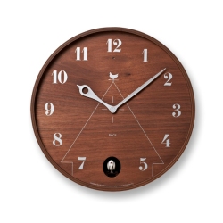 鳩時計　丸型のカッコークロックです！Lemnos　レムノス　カッコー掛け時計 PACE　パーチェ　 LC11-09BW