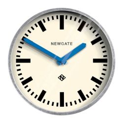 レトロなステーションクロック　Galvanised Wall Clock Blue Hands　NEW GATEニューゲート 掛け時計　LGWC-BH