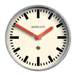 レトロなステーションクロック　Galvanised Wall Clock Red Hands　NEW GATEニューゲート 掛け時計　LGWC-RH