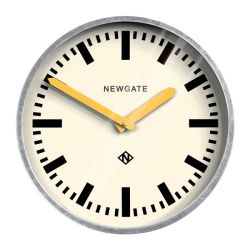 レトロなステーションクロック　Galvanised Wall Clock Yellow Hands　NEW GATEニューゲート 掛け時計　LGWC-YH