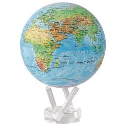 ゆっくりと回り続ける不思議な地球儀 6"MOVA GLOBES 　ムーバグローブ  MG6RBE　φ１５．２ｃｍ Blue with Relife Map