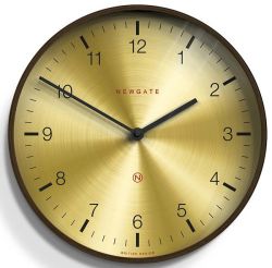 NEW GATEニューゲート掛け時計 Large Mid-Century Brass Wall Clock Dark Wood  MCWC-DPLY【送料無料】
