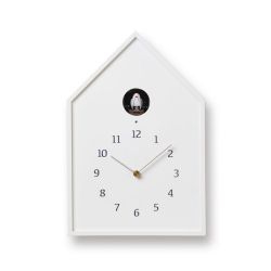 鳩時計　カッコークロックです　Lemnos　レムノス　カッコー掛け時計 Birdhouse Clock ホワイト NY16-12WH