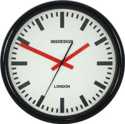 文字入れ品　ロジャーラッセルRogerLascelles社製 PERSONALISED　SWISS STATION CLOCK 30cm　掛け時計　PD-TS-SYNC-BLK