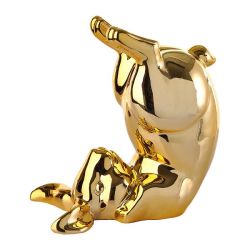 磁器貯金箱　マネーバンク　ウサギ　Gold Bunny Money Box - Playing　PPGBMB-P