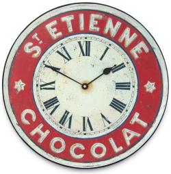 アンティーク調でお洒落！ロジャーラッセル掛け時計　RogerLascelles掛け時計　Chocolate French St. Etienne Kitchen Wall Clock  壁掛け時計　PUB-ETIENNE
