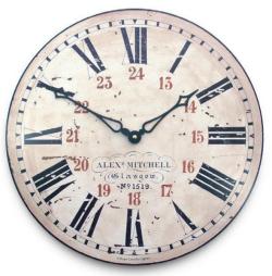 アンティーク調でお洒落！ロジャーラッセル掛け時計　RogerLascelles掛け時計 Railway Station Wall Clock 　壁掛け時計　PUB-RAIL