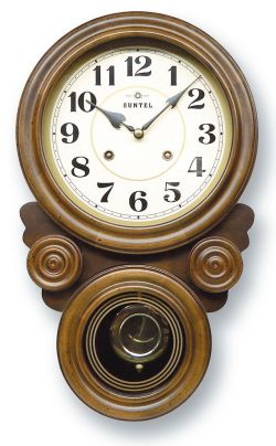 格調高く時の訪れを告げます！　ボンボン報時付き　だるま振り子時計　QL687A　サンテル　日本製