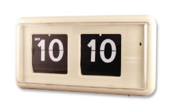 TWEMCOシンプルクロック　　QT-30ベージュ　置き掛け兼用時計