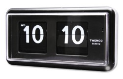 TWEMCOシンプルクロック　　QT-30ブラック　置き掛け兼用時計