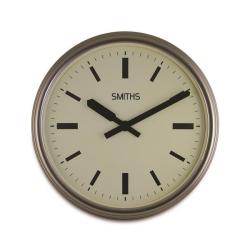 ロジャーラッセルRogerLascelles社製 Smiths Large Silver Metal Clock 45cm掛け時計　SM-LM-LONDON