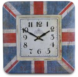 レトロ調でお洒落 ロジャーラッセル掛け時計　RogerLascelles　掛け時計　SQUARE TIN WALL CLOCK　UNION JACK 壁掛け時計　SQ-JACK