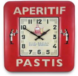 レトロ調でお洒落 ロジャーラッセル掛け時計　RogerLascelles　掛け時計　SQUARE TIN WALL CLOCK　BISTRO DESIGN　壁掛け時計　SQ-PASTIS