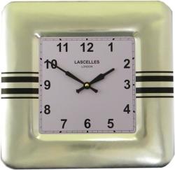 レトロ調でお洒落 ロジャーラッセル掛け時計　RogerLascelles　掛け時計　SQUARE TIN WALL CLOCK  STRIPES DESIGN 壁掛け時計　SQ-STRIPES