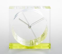 ユニークなデザイン！Lemnos　レムノス　アクリル置き時計　IRIS イリス グリーンSSL14-09GN