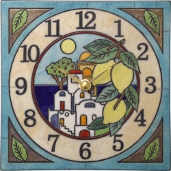 陶器の温かさとイタリアンアートに溢れる魅力！　アントニオ・ザッカレラ　Antonio Zaccarella 陶器　置き掛け兼用時計　ZC915-004