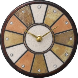 陶器の温かさとイタリアンアートに溢れる魅力！　アントニオ・ザッカレラ　Antonio Zaccarella 陶器　置き掛け兼用時計　ZC919-014