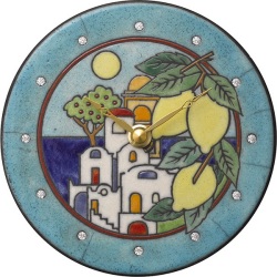 陶器の温かさとイタリアンアートに溢れる魅力！　アントニオ・ザッカレラ　Antonio Zaccarella 陶器　置き掛け兼用時計　ZC920-004