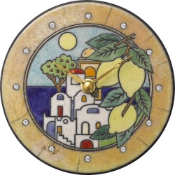 陶器の温かさとイタリアンアートに溢れる魅力！　アントニオ・ザッカレラ　Antonio Zaccarella 陶器　置き掛け兼用時計　ZC921-033