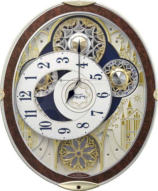 リズム時計 電波時計 掛け時計 電波掛け時計 スモールワールド ノエル