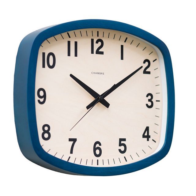 シャンブル電波掛け時計 R-SQUARE CLOCK 壁掛け時計 CHAMBRE CH-028NVR
