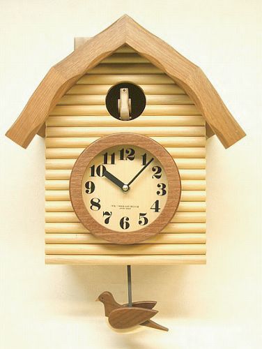鳩時計 ハト時計 カッコー時計 SR650-NA レトロ電波式鳩時計 さんてる 日本