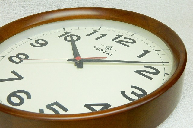 さんてる 日本製 シンプル電波掛け時計 ブラウン DQL699-BR