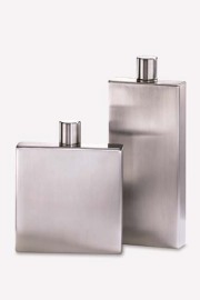 シンプルでスタイリッシュ！ZACK製携帯フラスク　スクエアＬ