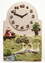 Terrastudio　セラミック時計　  テラスタジオ　陶器　掛け時計　ドイツ製　Wall Clock 03-2601 壁掛け時計　手造り　ギフト　贈り物　お洒落【送料無料】