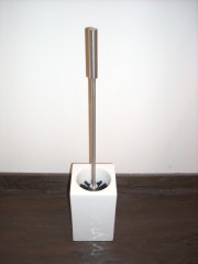 清潔感ある白い陶器が素敵！トイレブラシ　Sホワイトセラミック　ロングポール