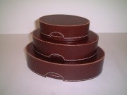 レザー小物入れオーバルL