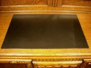 デスクをハイクラスにお洒落に飾るレザーデスクマット イタリアンレザー　ブラック 　受注生産品