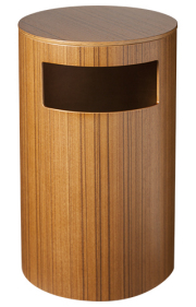 サイドテーブル＆ダストボックス　（テーブルゴミ箱）　チーク木目ｗｏｏｄ　990T　φ24×39