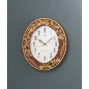 優美な木象嵌の花がエレガント！セイコーDECOR　掛け時計　SEIKO電波時計　AS890B