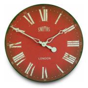 ロジャーラッセルRogerLascelles社製 Smiths Wall Clock Antique Style Red   50cm掛け時計　GAL-SMITHS-RED