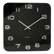 Karlsson　カールソン　掛け時計　Karlsson　Vintage　Square　Glass　Clock　ブラック　壁掛け時計　KA4398 【送料無料】
