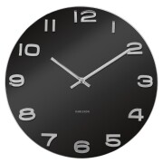 Karlsson　カールソン　掛け時計　Karlsson Vintage Round Glass Clock - Black　ブラック　壁掛け時計　KA4401【送料無料】