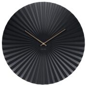 Karlsson　カールソン　掛け時計　Karlsson Sensu Clock Large - Black　ブラック　壁掛け時計　KA5658BK 【送料無料】