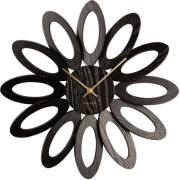 Karlsson　カールソン   掛け時計　Karlsson Wood flower Clock　壁掛け時計　KA5891BK 40cm　wood ギフト　贈り物　お洒落