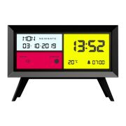 ニューゲート置時計　NEW GATE　目覚まし時計　アラームクロック　スペクトロノーマ  LCD-SPECT1　ムーンフェイズ　レトロ　温度