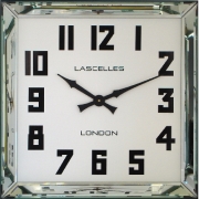 レトロでお洒落なスクエアミラー！ロジャーラッセルRogerLascelles社製　掛け時計　MANHATTAN-LRG