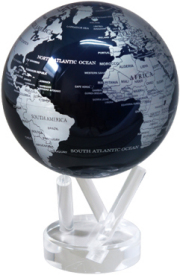 回り続ける不思議な地球儀 4.5"MOVA GLOBES 　ムーバグローブ　MG45SBE　  φ１１．４ｃｍ Black Metallic