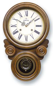 格調高く時の訪れを告げます！　ボンボン報時付き　だるま振り子時計　QL687R　サンテル　日本製