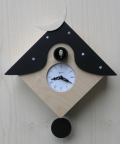 カッコーが鳴いて時刻を知らせます！鳩時計　カッコークロック　イタリア・ピロンディーニOtranto104nero