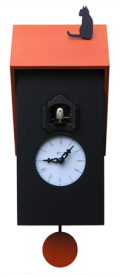 カッコーが鳴いて時刻を知らせます！鳩時計　カッコークロック　イタリア・ピロンディーニVicenza106arancio