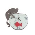 Arti e Mestieri 掛け時計　アルティ・エ・メスティエリ　2241-C18 mud イタリア Tommy & Fish　壁掛け時計　猫　cat【送料無料】