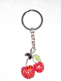可愛いクリスタルキーホルダー　チェリー