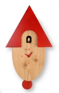 鳩時計　カッコーが鳴いて時刻を知らせます！　カッコークロック　イタリア・ピロンディーニNatural802rosso