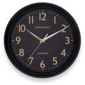 レトロデザイン！ロジャーラッセルRoger Lascelles社製 RETRO BLACK WALL CLOCK WITH SWEEP SECONDS HAND 30cm掛け時計　DECO-LASC-BLACK