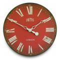 ロジャーラッセルRogerLascelles社製 Smiths Wall Clock Antique Style Red   50cm掛け時計　GAL-SMITHS-RED